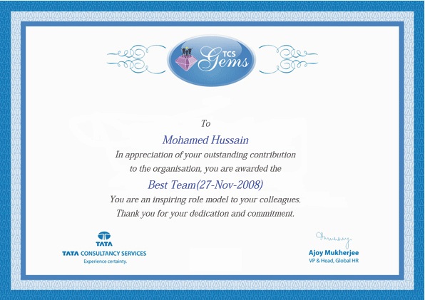 Certificate 1